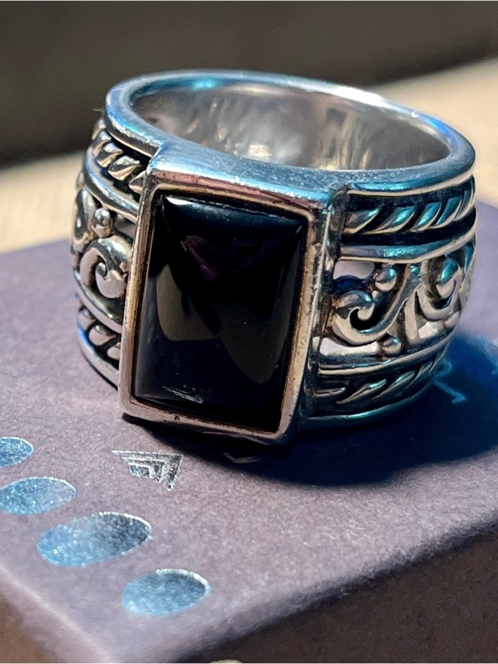 Silpada Sterling Silver and Onyx Ring